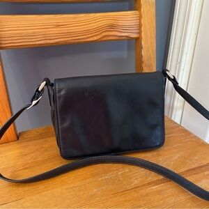 Derek Alexander Navy Blue Leather Crossbody Bag Purse